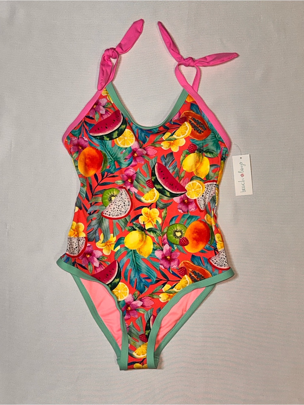 Girl’s Tropical Fruit One-Piece Swimsuit